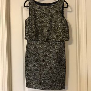 Navy and Gold Cocktail Dress